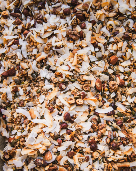 Sladká bezlepková granola plná ořechů - velká (300 g)